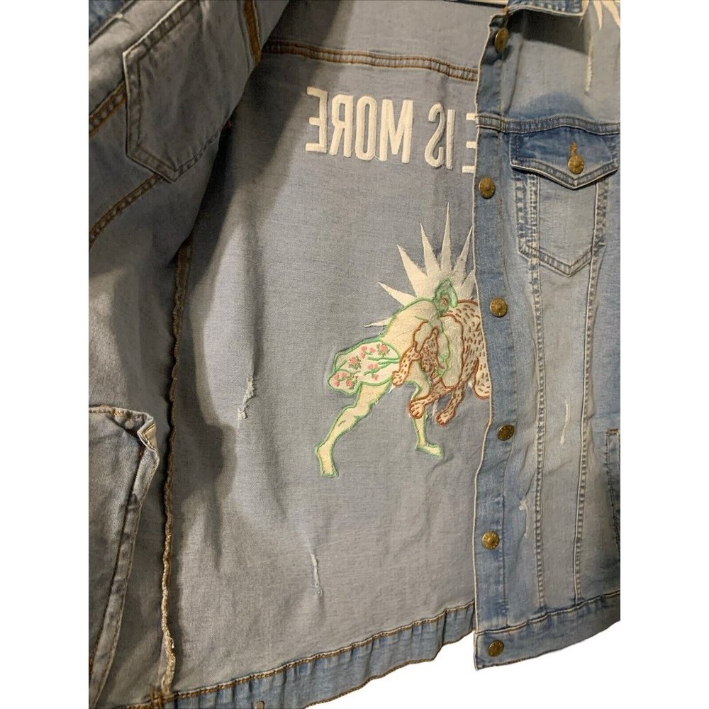 Hillsong Worship THERE IS MORE Denim Jacket Embroidered Long Sleeves Size M - Picture 7 of 9